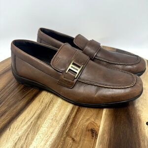 Geox Brown Leather Casual Comfort Loafers Men's Size 10 (EU 43)